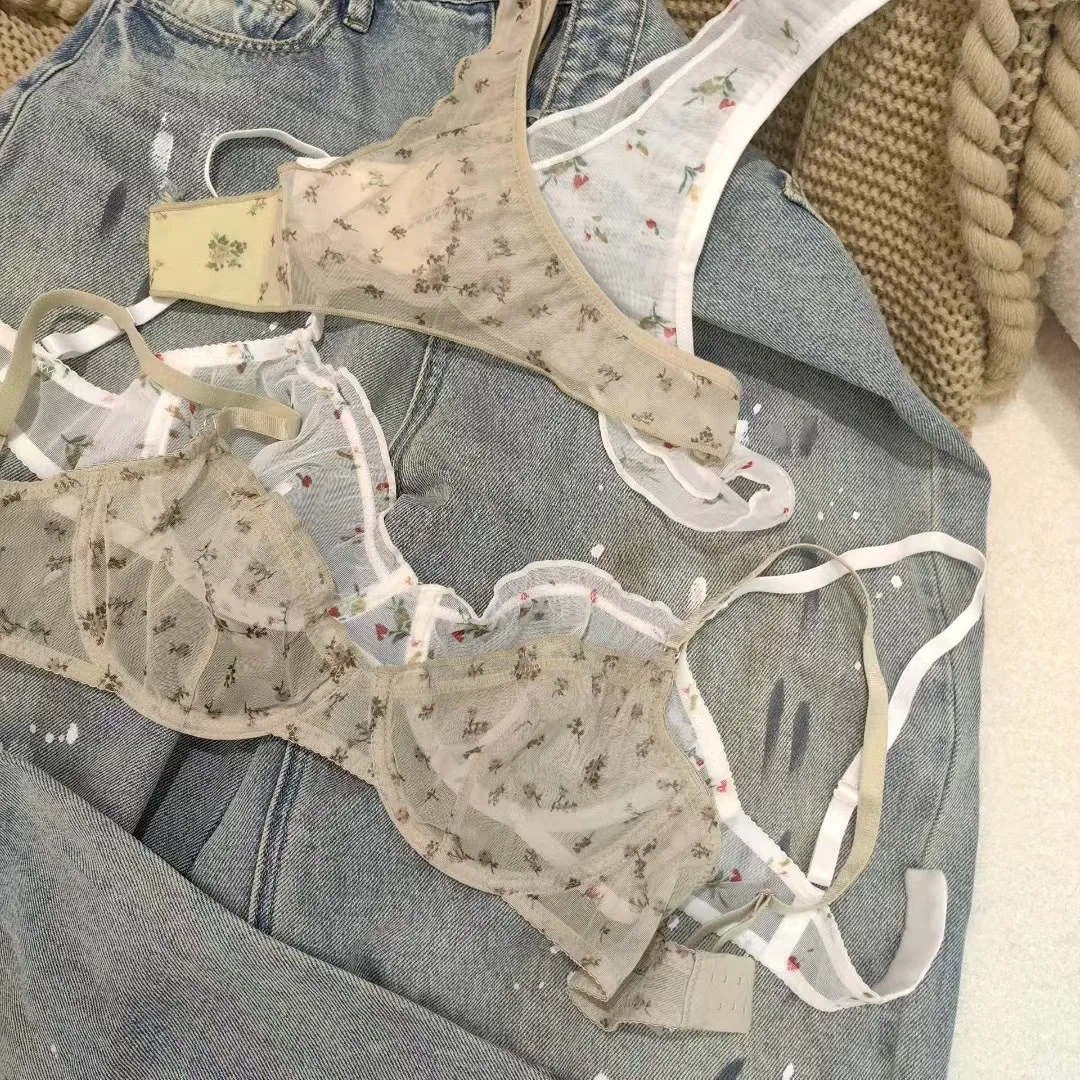 Elysian Front-Closure Silk Bralette Set thumbnail 4